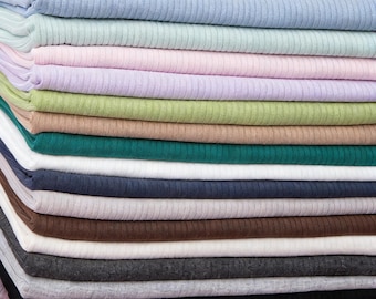 Modal 4-way Stretch Ribbed Jersey Knit Fabric, Soft Drapey Fabric, Loungewear, Base Layers, T-shirts, Slip Dress Fabric by the Yard