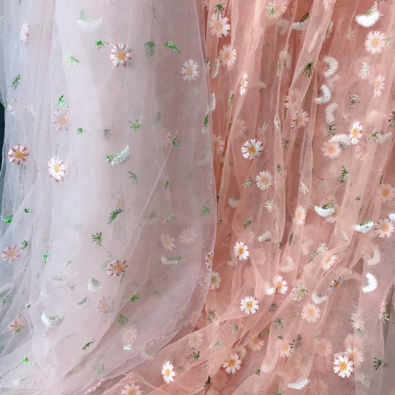 Floral Tulle Lace Daisy Tulle Dress 