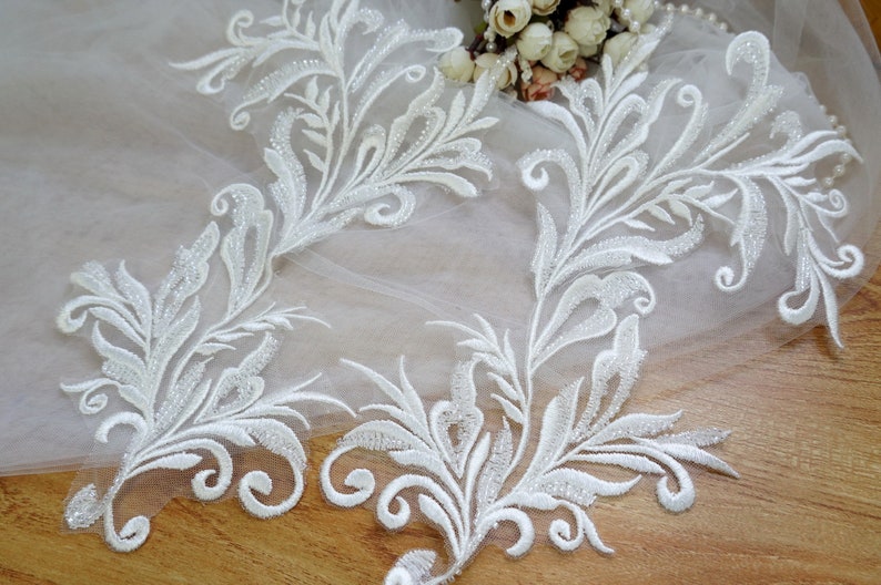 Ivory Beaded Lace Callie