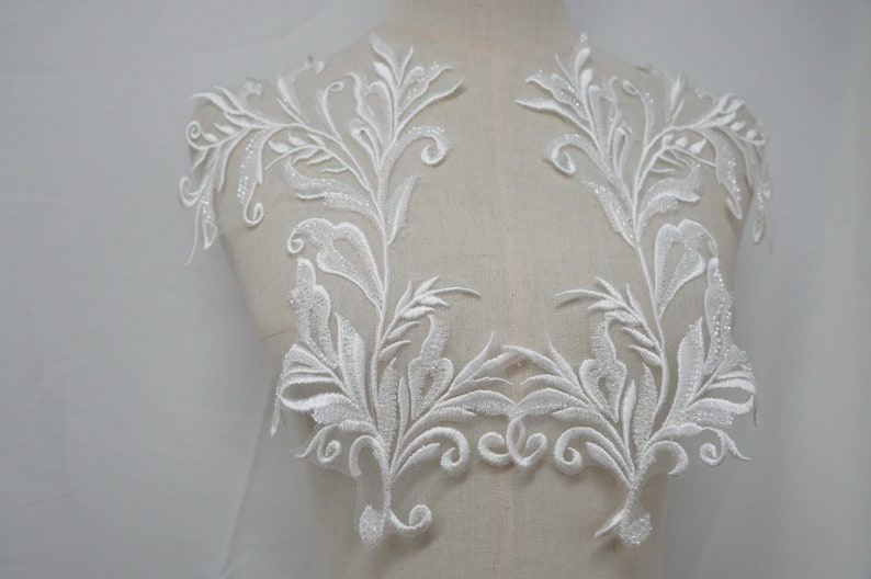 Ivory Beaded Lace Alison