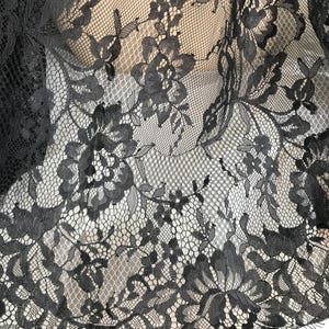French Chantilly Lace Elegant Wedding Fabric Soft White Roses Flower Lace Fabric By The Yard image 13
