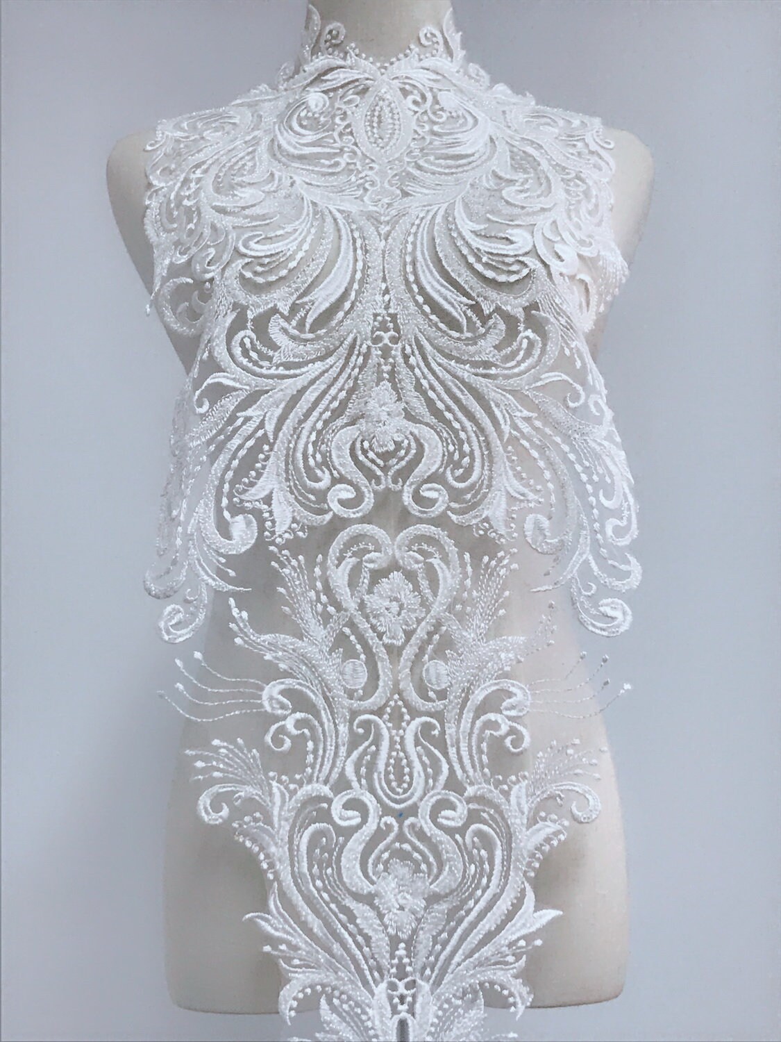 Ivory Beaded Lace Astaire