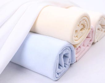 Bamboo Cotton Double-sided Knit Jersey Fabric, 74.8'' Wide Soft and Breathable Baby Apparel, Loungewear, Bed Sheets Fabric, by the Yards