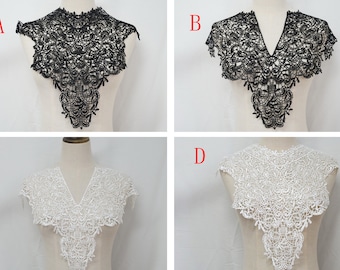 Retro Lace Collar Venice Lace Applique Collar For Bridal, Necklace, Sewing, Victorian, Costume design