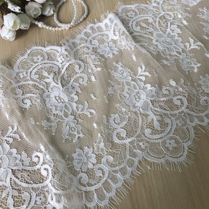 NEW Chantilly Lace Trim in Ivory for Weddings, Bridal Veils, Shawl, Custumes