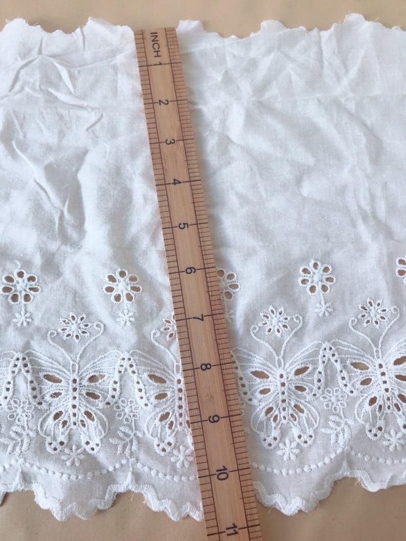 100% cotton lace eyelet trim lace off white cotton lace | Etsy