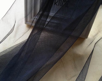 Black Mesh Veiling Soft Tulle Tutu Fabric Wedding Lace Fabric 62.99 Inches Wide 1 Yard