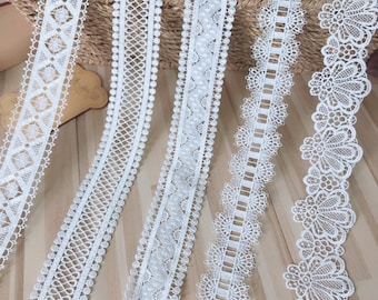 White Lace Trim, Bridal Veils Edge Lace, Wedding Garters Trim Lace, Lace Nacklace