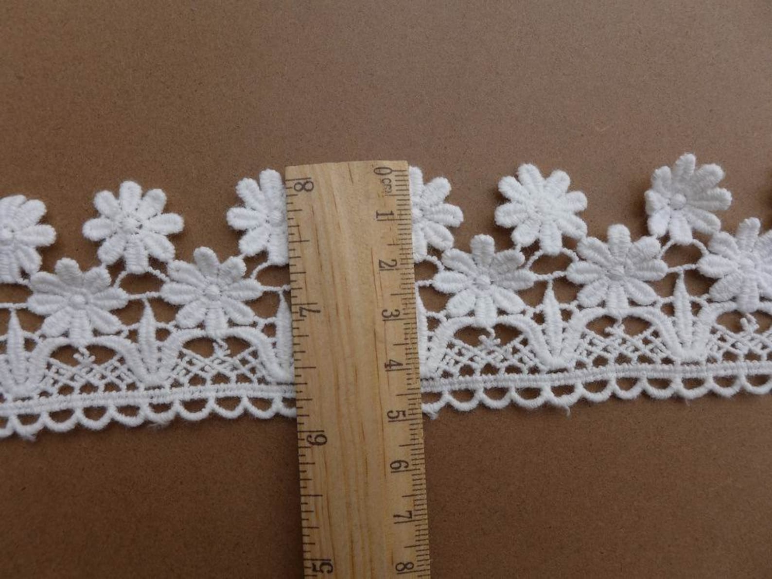 2yards White Cotton Fabric Embroidery Crochet Lace Trim Bridal Etsy