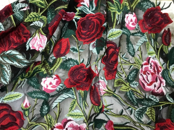 green emerald velvet dress Jawbreaker - Rose Embroidered Mesh Panel Black - Dress
