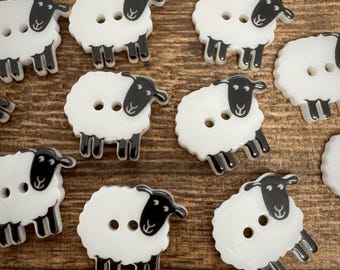 20 pcs Cute Sheep Resin Button, Kid's Clothing, Children's Crafts, Doll Clothes, Knitting & Crochet, Crocs Embellishments