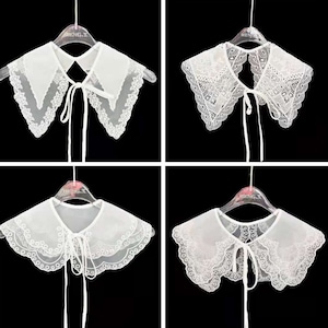 Lace Collar / Embroidery Lace Neckline Collar / Removable Fake Collar / Detachable Collar / False Collar one piece
