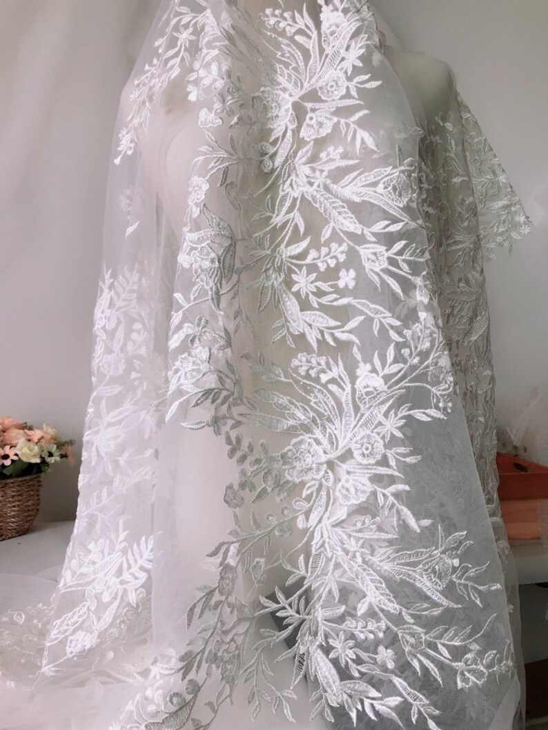 0.9x1.3 meter wide ivory sequins mesh tulle gauze bridal wedding dress embroidered veil fabric cloth clothing K30C356O0804V free ship
