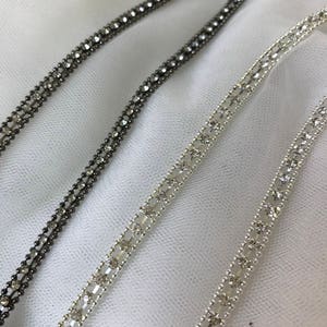 SALE Fancy Rhinestone Metal Trim for Bridal, Barefoot Sandals, Wedding Cakes, Baby Headbands