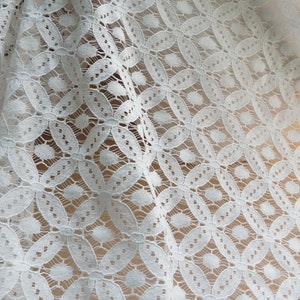 Retro Circle Design Fabric White Dots Fabric for Long Dress, Skirts ...