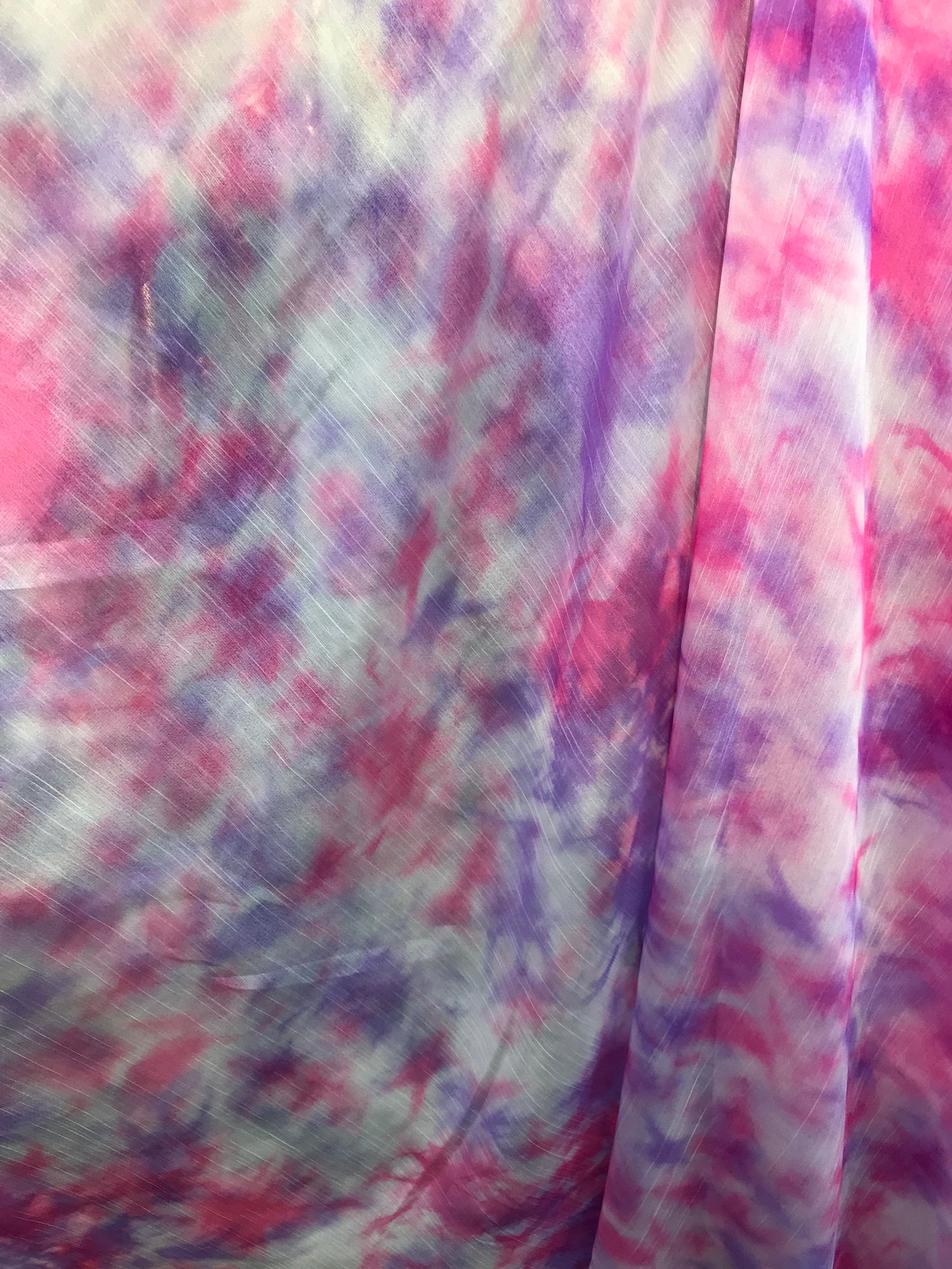 Silk Fabric Sheer Tie Dye Silk Lace Fabric for Prom Dress Etsy