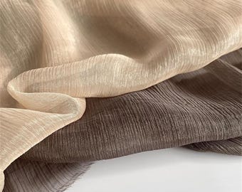 Soft Crepe Chiffon Fabric, Sheer Lace Fabric, Flowy Chiffon Fabric 61“ Wide for Sewing, Dress, Wedding