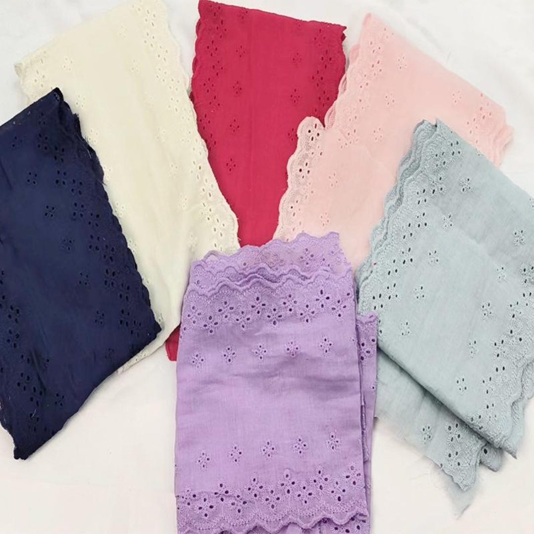 14 Colors-14cm Wide Cotton Eyelet Guipure Embroidery Lace Trim, Double ...