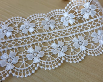 Venice Hollow Out Lace, White Lace Trim for Headbands, Cakes, Wedding Ceremony