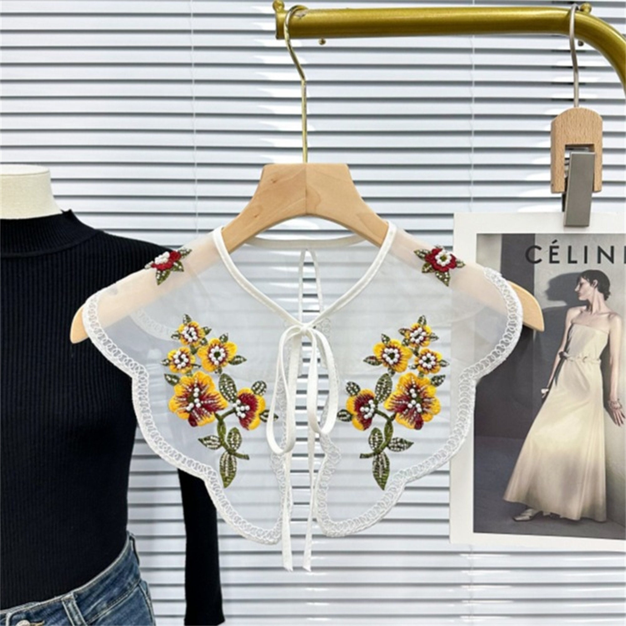 Organza Floral Top - Etsy
