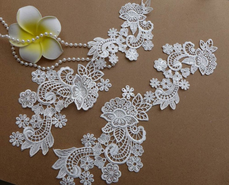 bridal lace applique ivory
