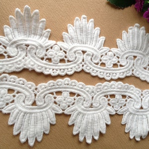 White Vintage Cotton Lace Trim DIY handmade Women Clothing wedding Dress Accessories