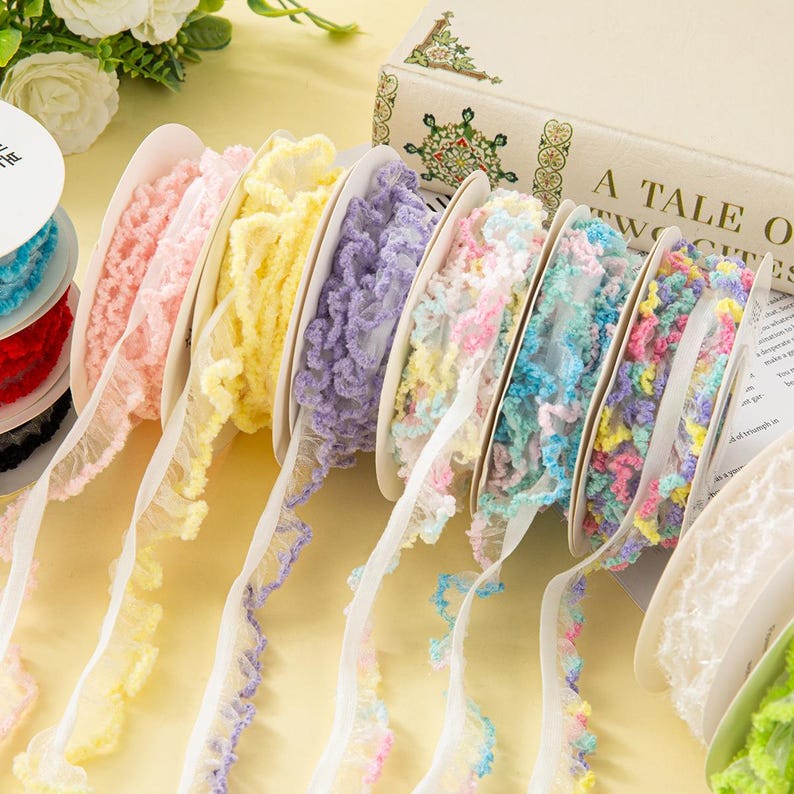 Pvc Ruffle Lace 14 Colors - 2cm Stretchy Ruffle Lace Trim, Pleated Lace Trim, Small ...
