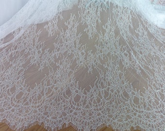 French lace ivory wedding dress lace for bridal cap, wedding robe or victoria lingerie