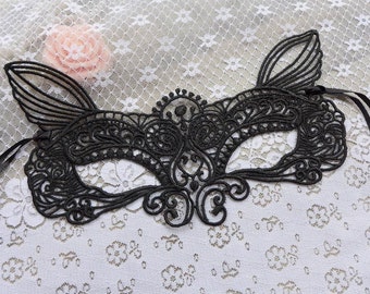 Black Mask, Wedding Lace Mask, Masquerade Mask, Bachelor Party Mask