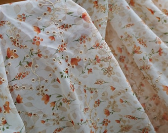 Soft Floral Printed Chiffon Fabric for Summer Dress, Shirts, Maxi Dress -  Etsy