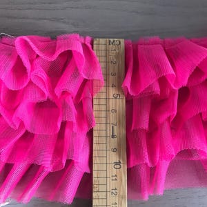 Delicate Light pink Soft Tulle Ruffled Lace Trim for Tutu Dress, Cakes, Weddings, Sewing image 16