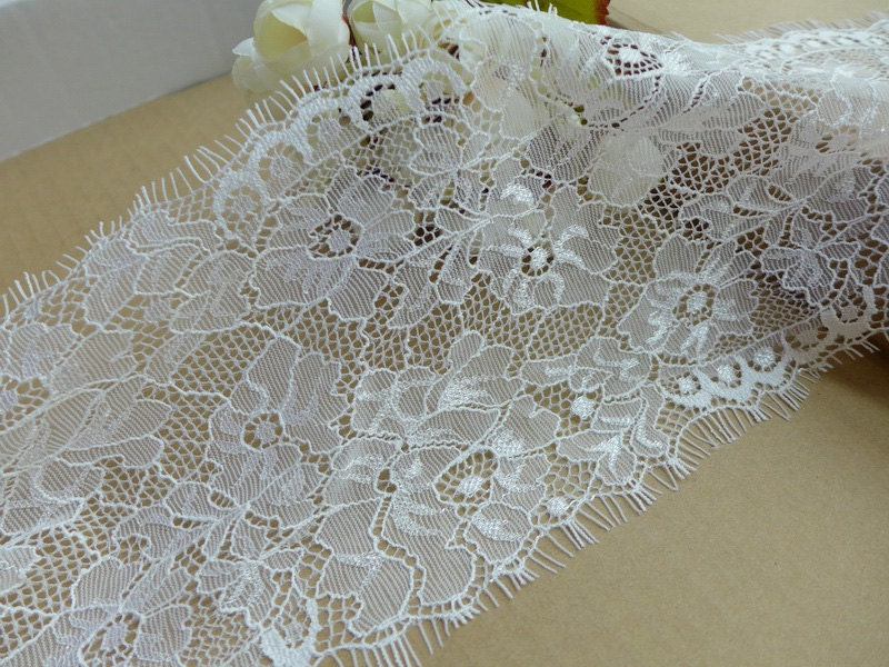 4.7 Wide Chantilly Lace in off White for Bridal Cap | Etsy