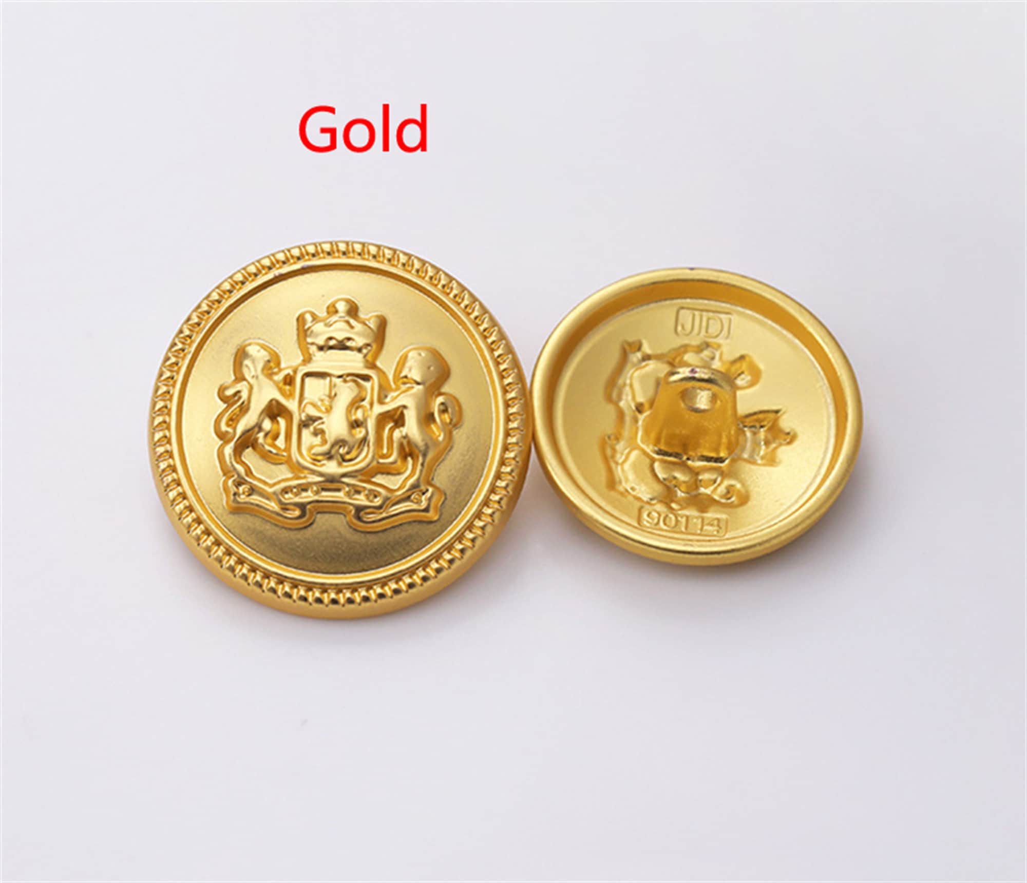 Bottoni Metallo Oro 10mm - Confezione Da 20 Per Cucito E Ricamo - Foto 5