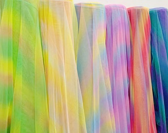 Colorful Gradient Mesh Fabric for Wedding Ball Gown Prom Dress, Couture Dress, Tutu dress, Party Decoration