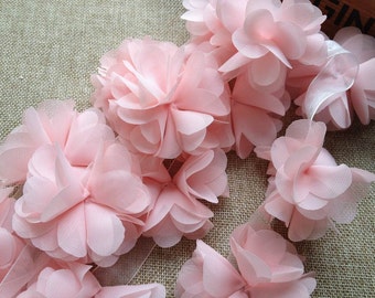 Light Pink Chiffon Lace, Flowers Chiffon Trim, 3D Chiffon Lace Trim, Wedding Supplies