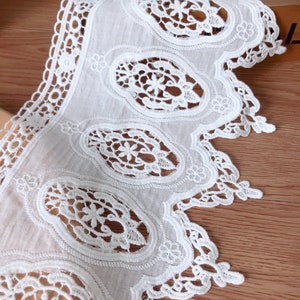 Retro style cotton lace, off white lace trim, skirt trim lace, home decoration lace trim