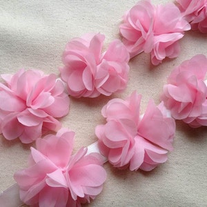 Floral Chiffon Lace Trim Top main image 0