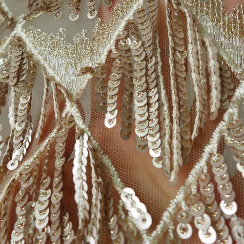 Golden Fringed Lace Gold Sequin Photography Backdrop Tassels - Etsy