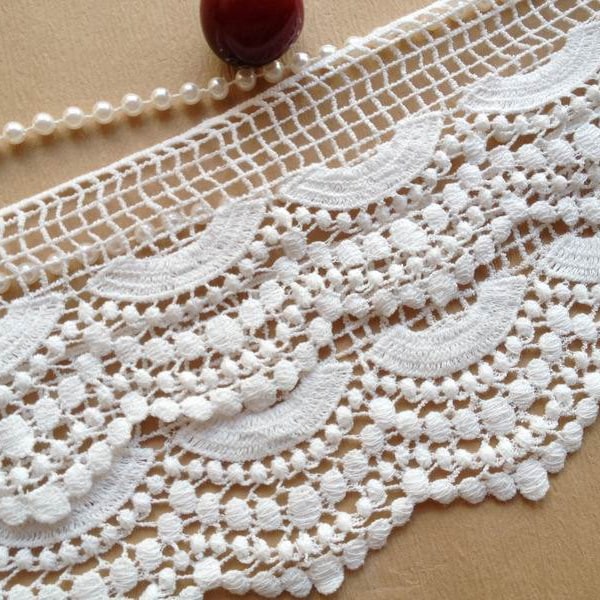 Off White Lace Trim, Bridal Lace, Vintage Lace, Scalloped Wedding Lace, 2 Yards