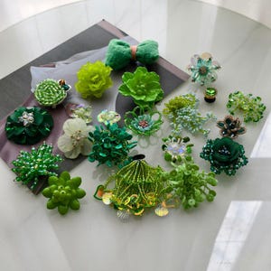 Adornos florales para zapatos, elegantes apliques florales en 3D, parche decorativo vintage con perlas.