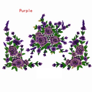 3D Rose Flowers Venice Lace Applique One Set for Lyrical Dance, Evening Dress or Costumes