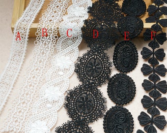 Lace trimming, Venice Lace, Hollowed Lace, Wedding Lace Trim for Doll Dress, Lace Choker, Apparel, Home décor