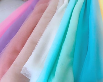 Soft Tulle Fabric 63&quot; wide Illusion Nylon Tulle for Veils, Birdcage Veils, Gowns, Tutu dress, Party Decoration