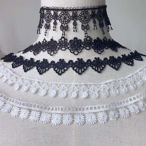 Lace trimming, Bridal lace, venise lace trim for Lace Necklace, Headbands, Lace choker