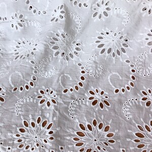 53 Wide Cotton Fabric off White Fabric Eyelet Cotton - Etsy