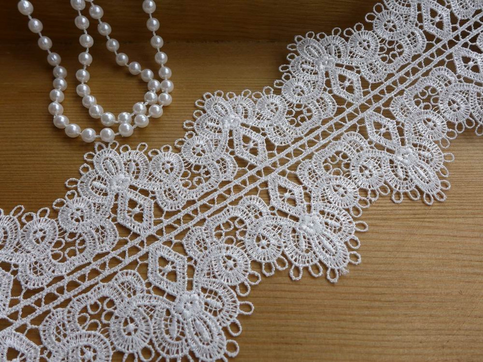 NEW Venise Lace Trim White Scalloped Lace Victorian Lace Etsy