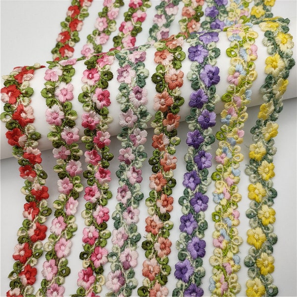 Exquisite Flowers Trim, Venice Floral Trimming, Colorful Venise Lace Trim for Sewing Headbands Doll Dress Wedding Lace Choker
