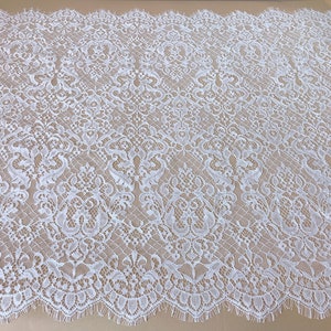 Soft Chantilly Lace French Lace Trim Fabric Bridal Dress Mantilla Veils Table Runner - 3 Meters