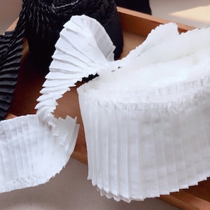 Weiß / schwarz gerüschter Spitzenbesatz für Baby Mädchen Kleidung, Manschetten, Cosplay Kostüm