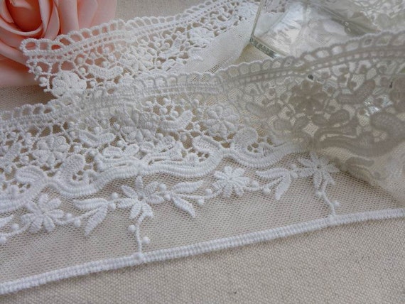 White Rose & Pearl Vintage Bridal Lace Trim, Hobby Lobby